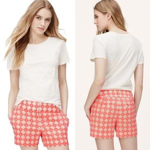 Ann Taylor LOFT Riviera Diamond Embroidered Shorts